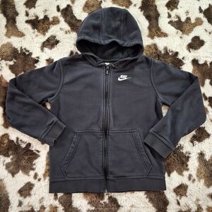 Nike Full Zip Hoodie Black Fleece | Size L (Fits Youth/Women’s)